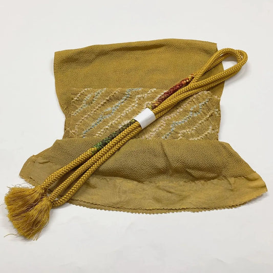 7461# Japanese Kimono Accessory Obiage and Obijime 2-piece Set Silk Shibori