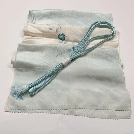 7463# Japanese Kimono Accessory Obiage and Obijime 2-piece Set Silk Shibori