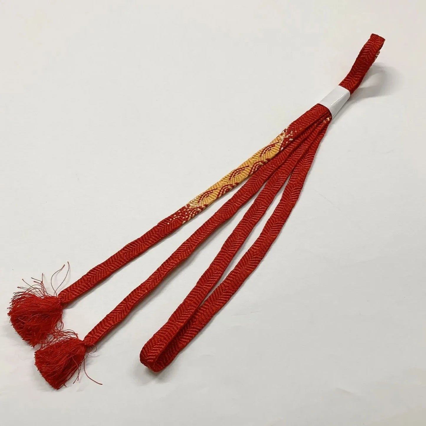 7465# Japanese Kimono Accessory Vintage Obiage and Obijime 2-piece Set Silk