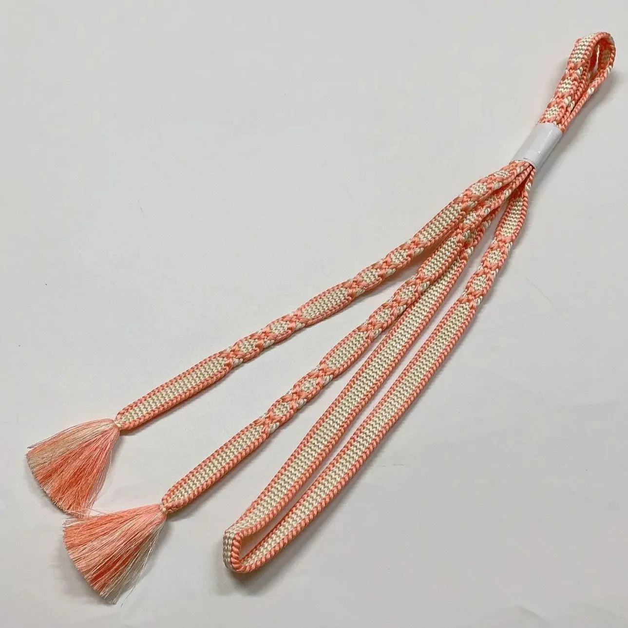 7467# Japanese Kimono Accessory Obiage and Obijime 2-piece Set Silk Shibori