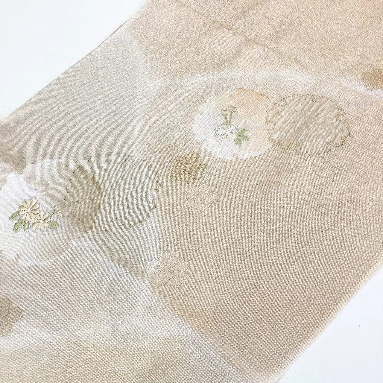 7545# Japanese Kimono Accessory Vintage Obiage and Obijime 2-piece Set Silk