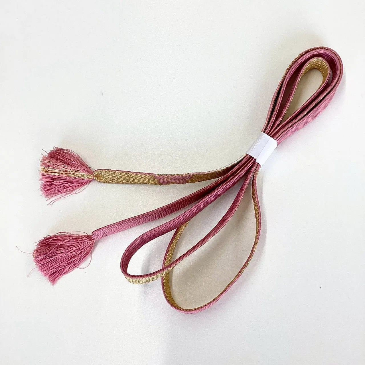 7552# Japanese Kimono Accessory Vintage Obiage and Obijime 2-piece Set Silk