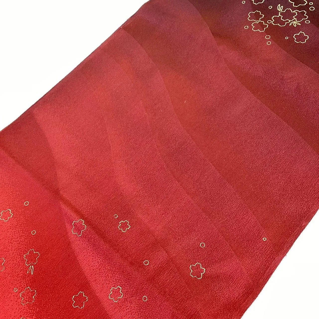 7554# Japanese Kimono Accessory Vintage Obiage and Obijime 2-piece Set Silk