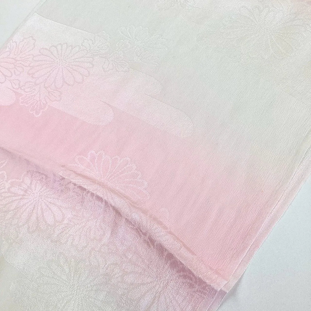 7556# Japanese Kimono Accessory Vintage Obiage and Obijime 2-piece Set Silk