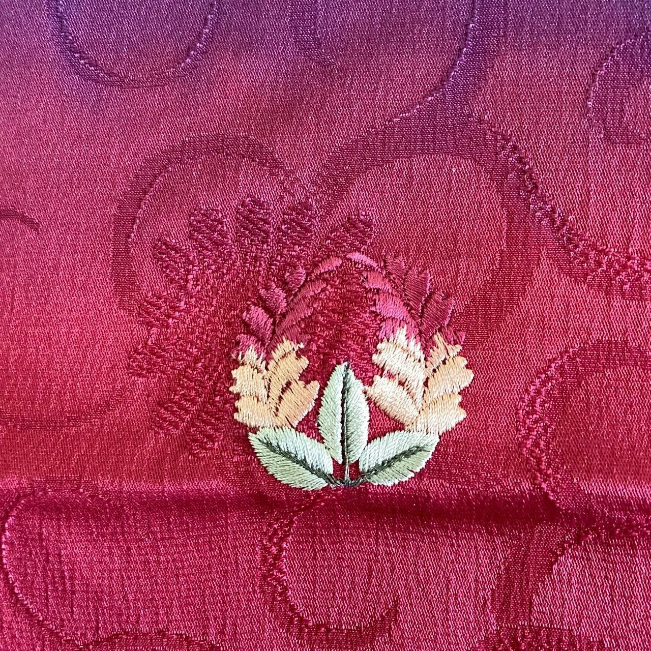 7562# Japanese Kimono Accessory Vintage Obiage and Obijime 2-piece Set Silk