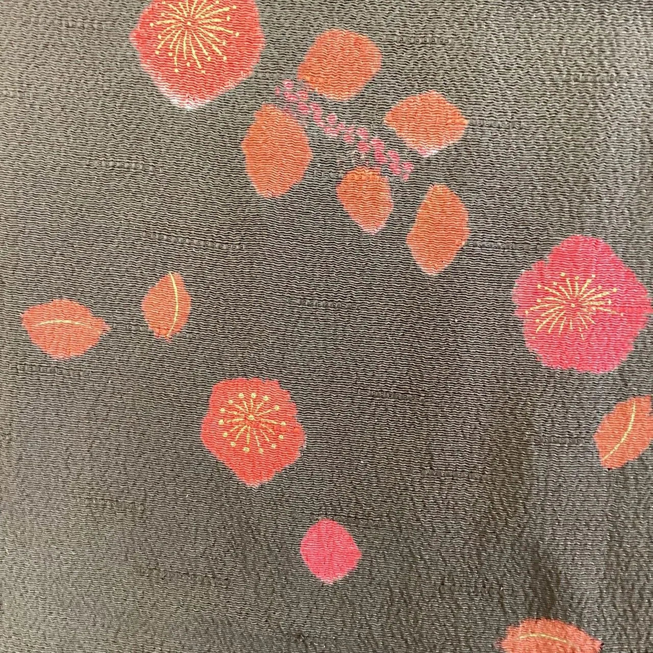 7566# Japanese Kimono Accessory Vintage Obiage and Obijime 2-piece Set Silk