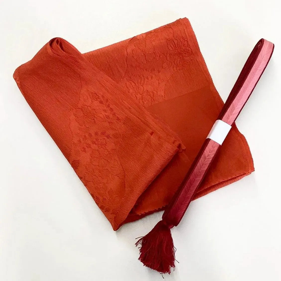 7557# Japanese Kimono Accessory Vintage Obiage and Obijime 2-piece Set Silk