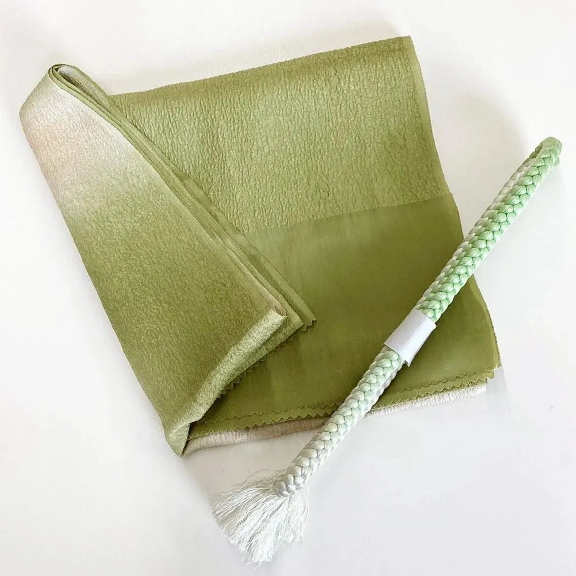 7560# Japanese Kimono Accessory Vintage Obiage and Obijime 2-piece Set Silk
