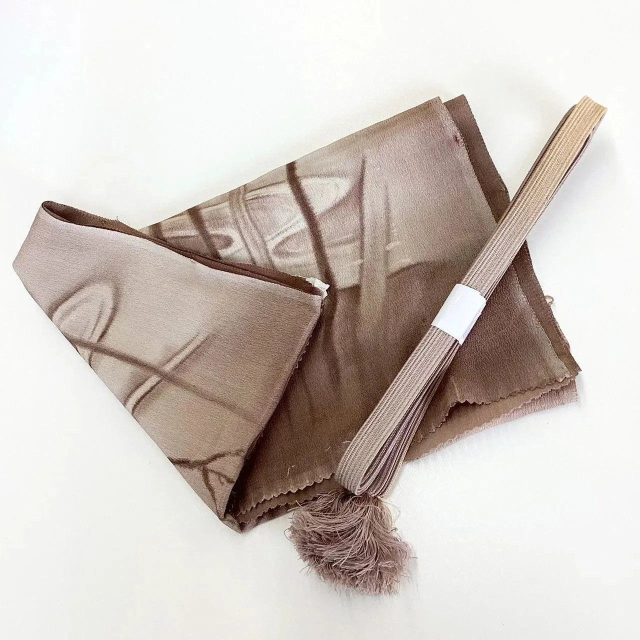 7563# Japanese Kimono Accessory Vintage Obiage and Obijime 2-piece Set Silk