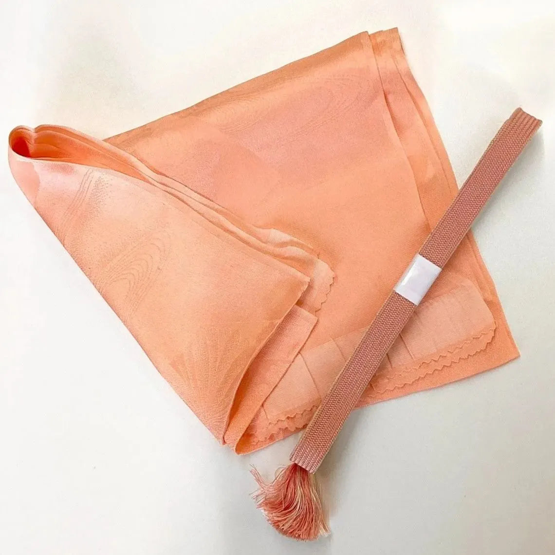 7570# Japanese Kimono Accessory Vintage Obiage and Obijime 2-piece Set Silk