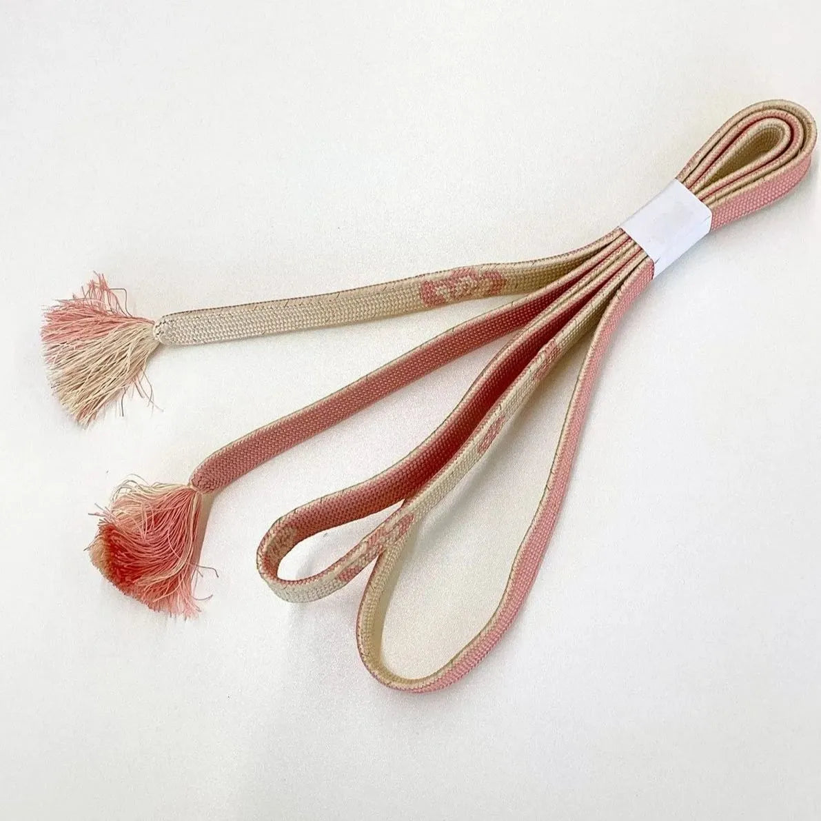7570# Japanese Kimono Accessory Vintage Obiage and Obijime 2-piece Set Silk