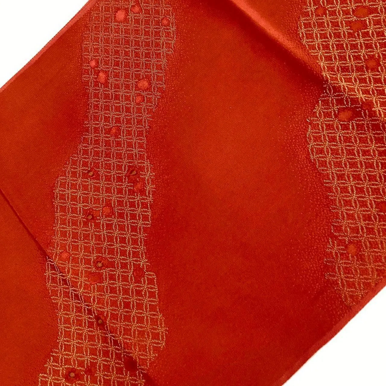 7583# Japanese Kimono Accessory Vintage Obiage and Obijime 2-piece Set Silk