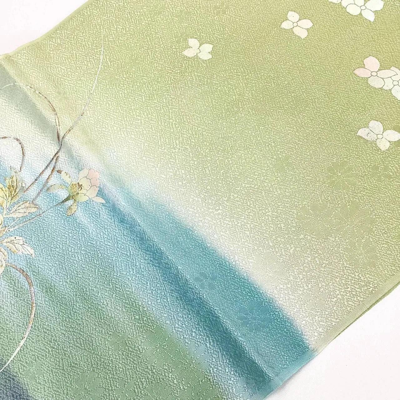 7585# Japanese Kimono Accessory Vintage Obiage and Obijime 2-piece Set Silk