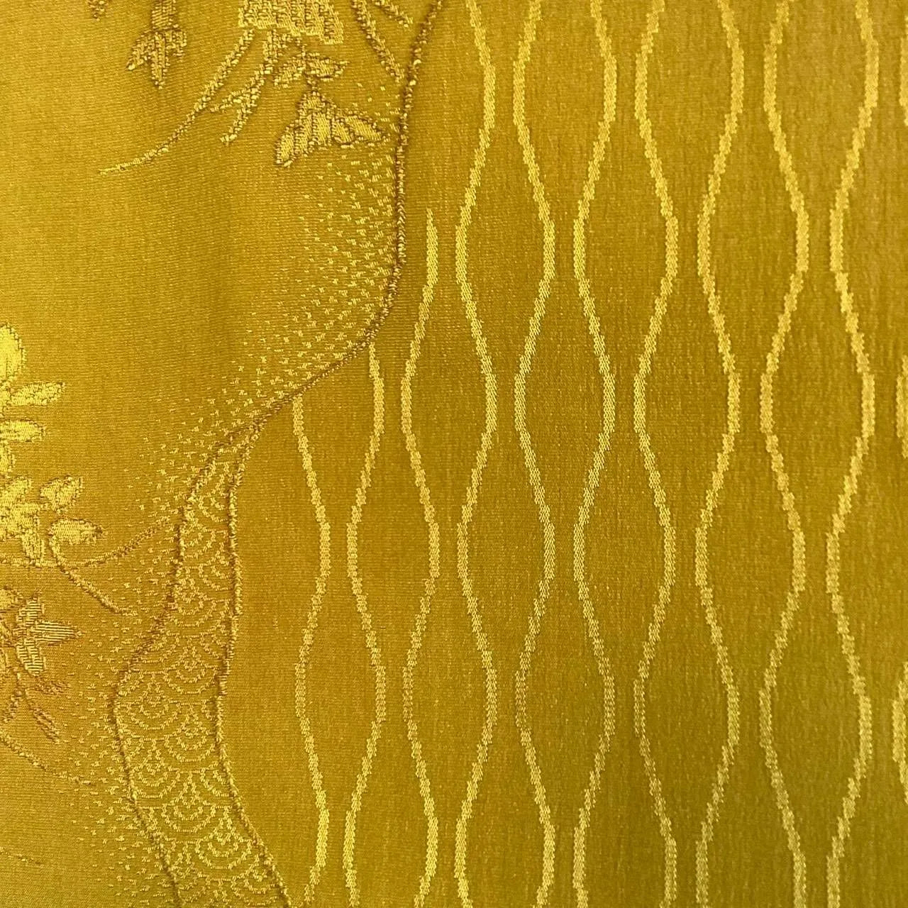 7589# Japanese Kimono Accessory Vintage Obiage and Obijime 2-piece Set Silk