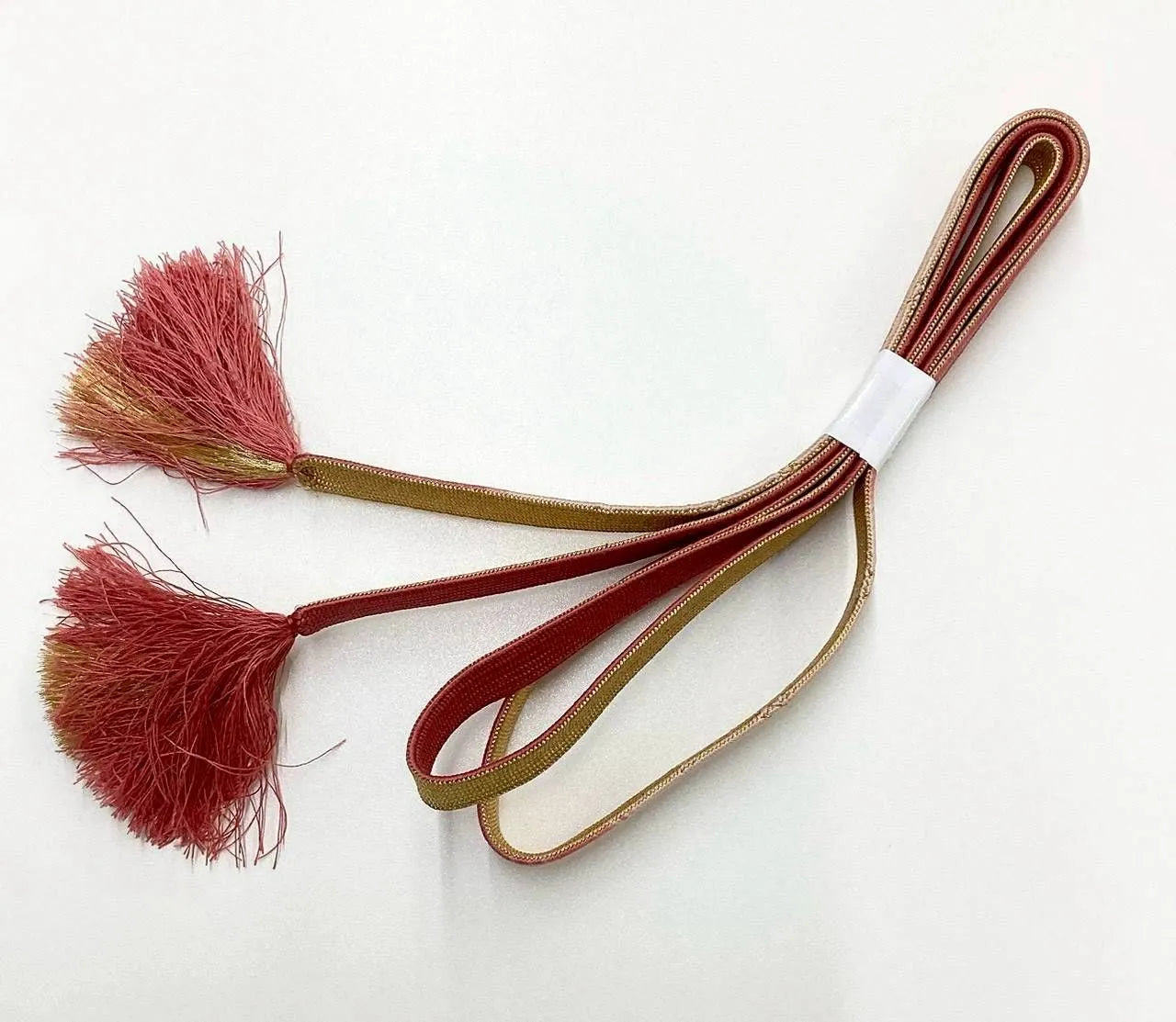7595# Japanese Kimono Accessory Vintage Obiage and Obijime 2-piece Set Silk