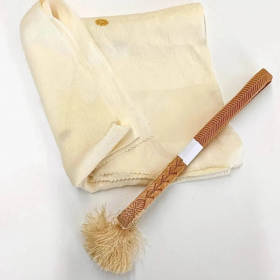 7574# Japanese Kimono Accessory Vintage Obiage and Obijime 2-piece Set Silk