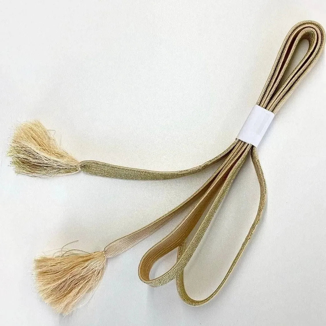 7581# Japanese Kimono Accessory Vintage Obiage and Obijime 2-piece Set Silk