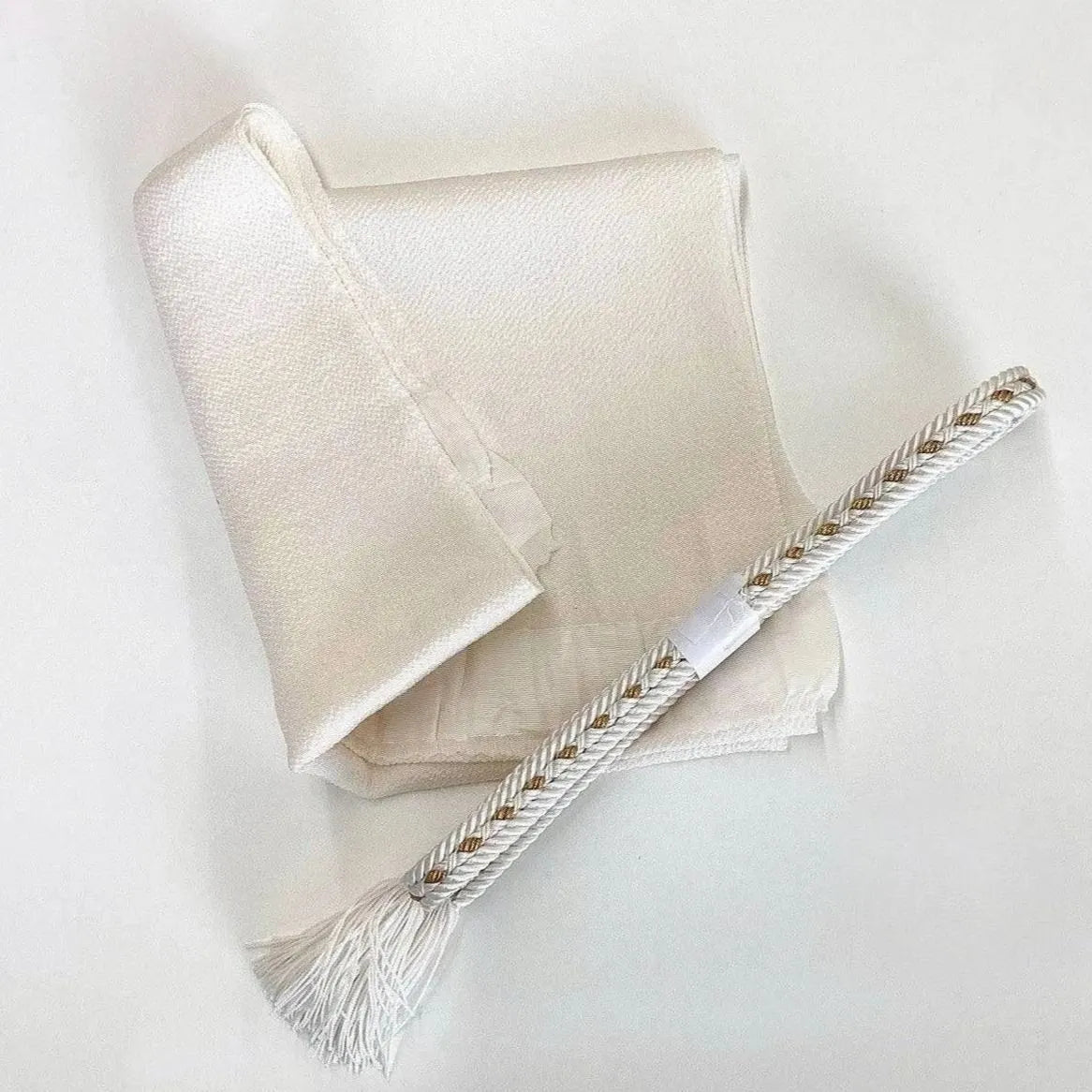 7594# Japanese Kimono Accessory Vintage Obiage and Obijime 2-piece Set Silk