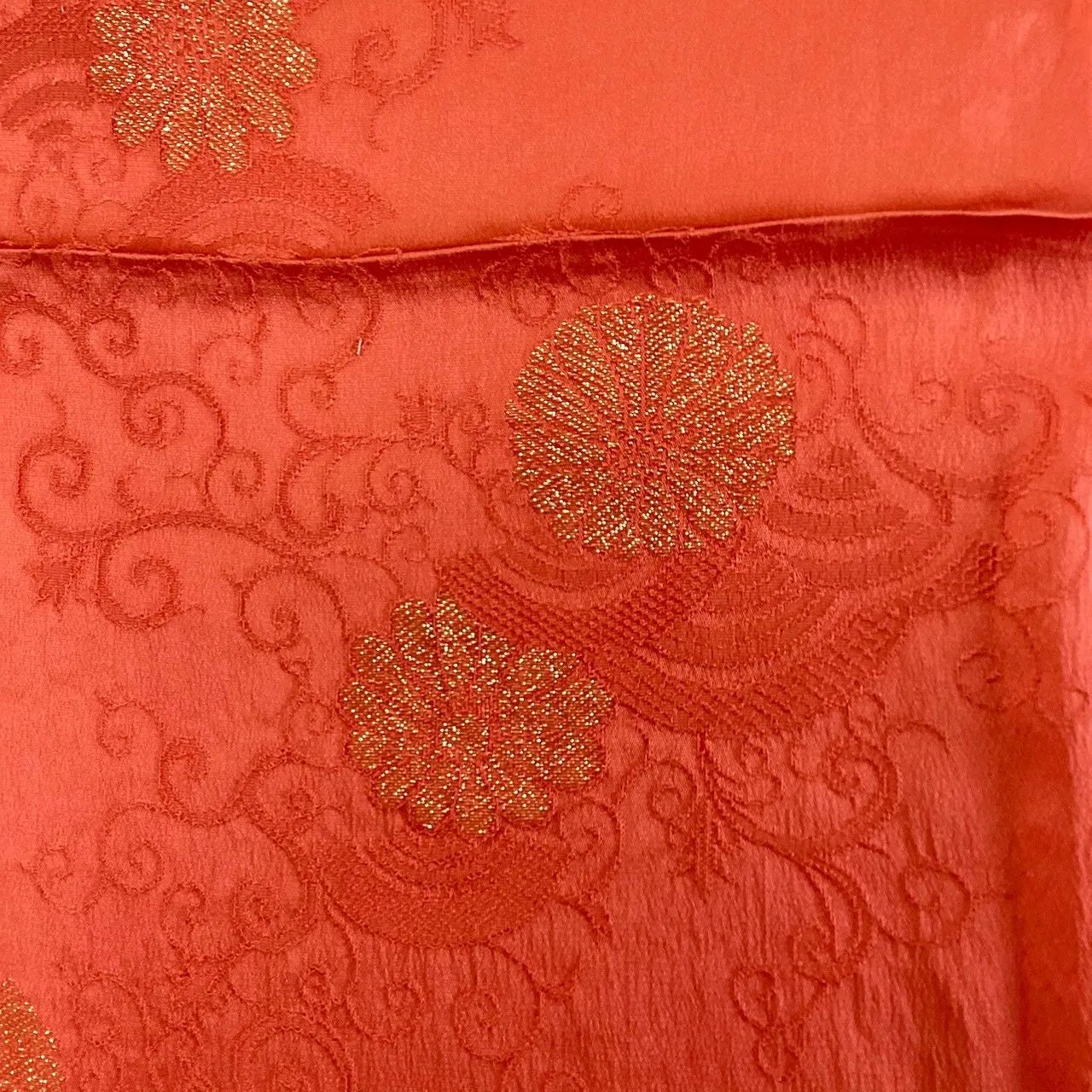 7633# Japanese Kimono Accessory Vintage Obiage and Obijime 2-piece Set Silk