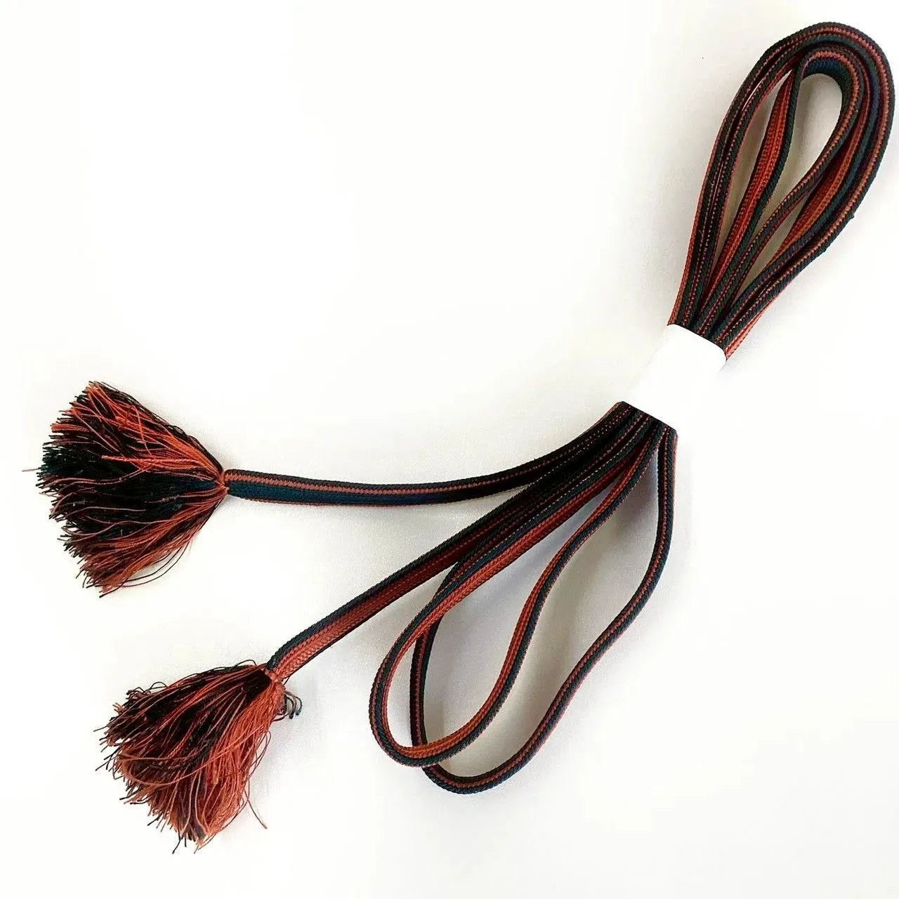 7607# Japanese Kimono Accessory Vintage Obiage and Obijime 2-piece Set Silk