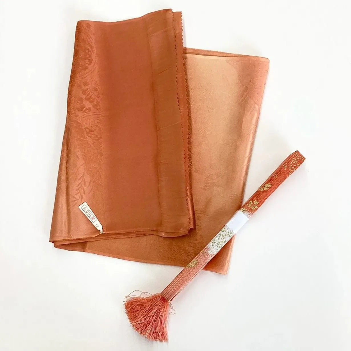 7611# Japanese Kimono Accessory Vintage Obiage and Obijime 2-piece Set Silk