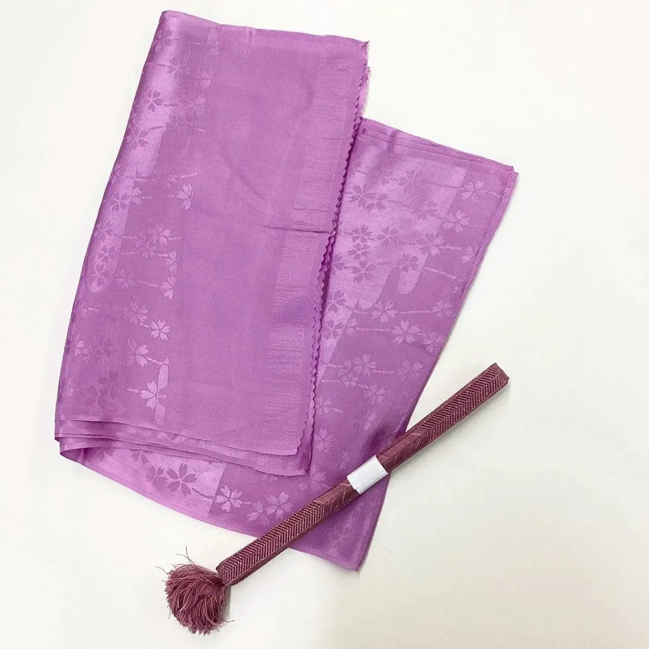 7613# Japanese Kimono Accessory Vintage Obiage and Obijime 2-piece Set Silk