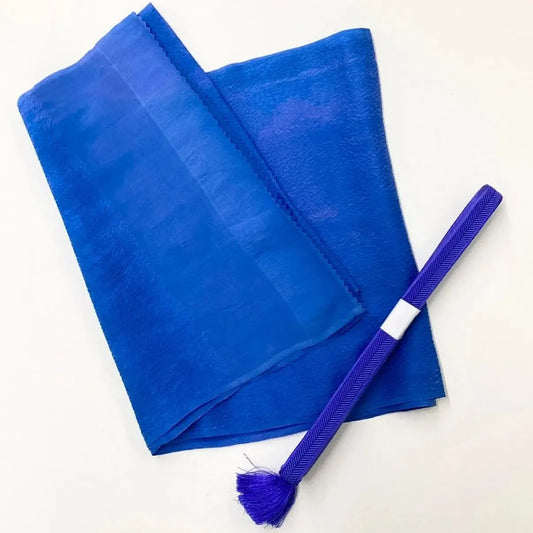 7619# Japanese Kimono Accessory Vintage Obiage and Obijime 2-piece Set Silk