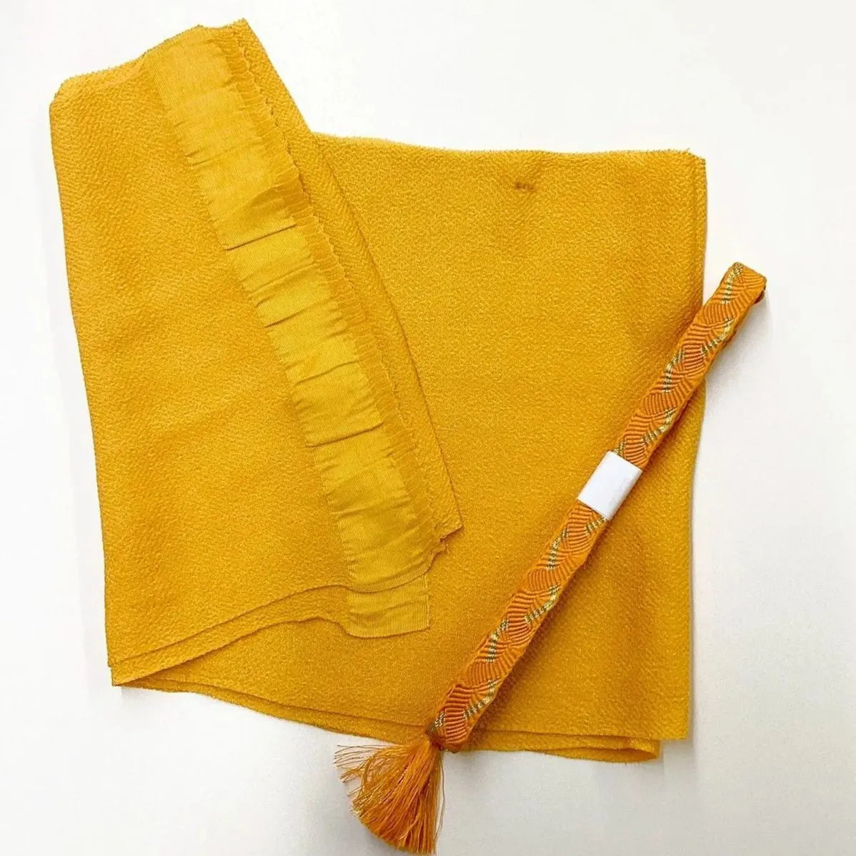 7620# Japanese Kimono Accessory Vintage Obiage and Obijime 2-piece Set Silk