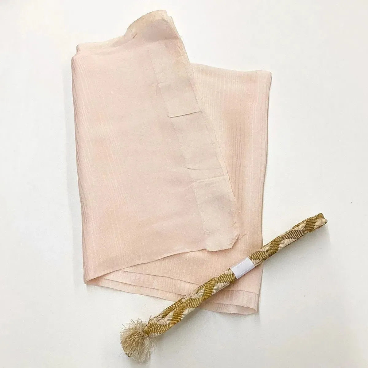 7626# Japanese Kimono Accessory Vintage Obiage and Obijime 2-piece Set Silk