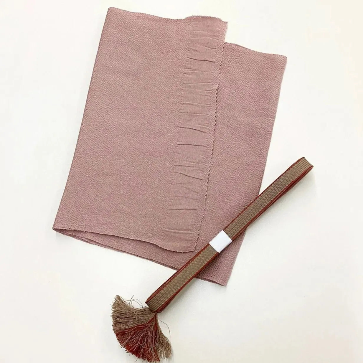 7627# Japanese Kimono Accessory Vintage Obiage and Obijime 2-piece Set Silk