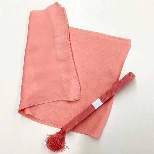 7631# Japanese Kimono Accessory Vintage Obiage and Obijime 2-piece Set Silk