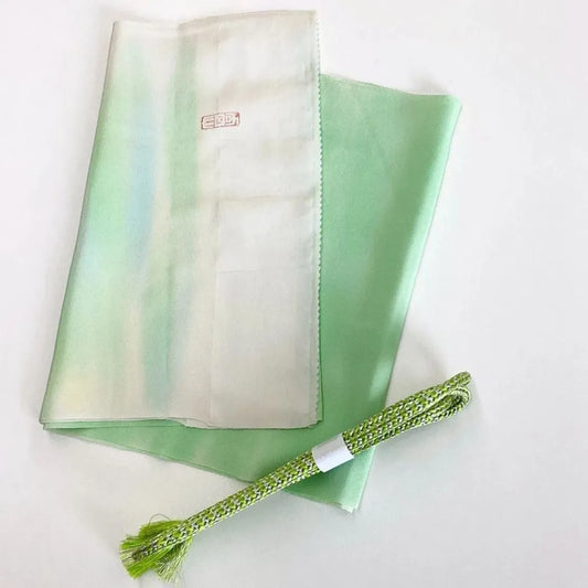 7638# Japanese Kimono Accessory Vintage Obiage and Obijime 2-piece Set Silk