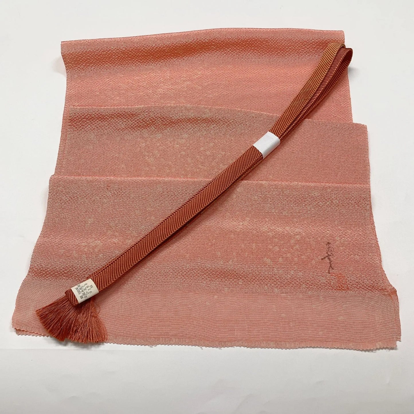 7652# Japanese Kimono Accessory Vintage Obiage and Obijime 2-piece Set Silk