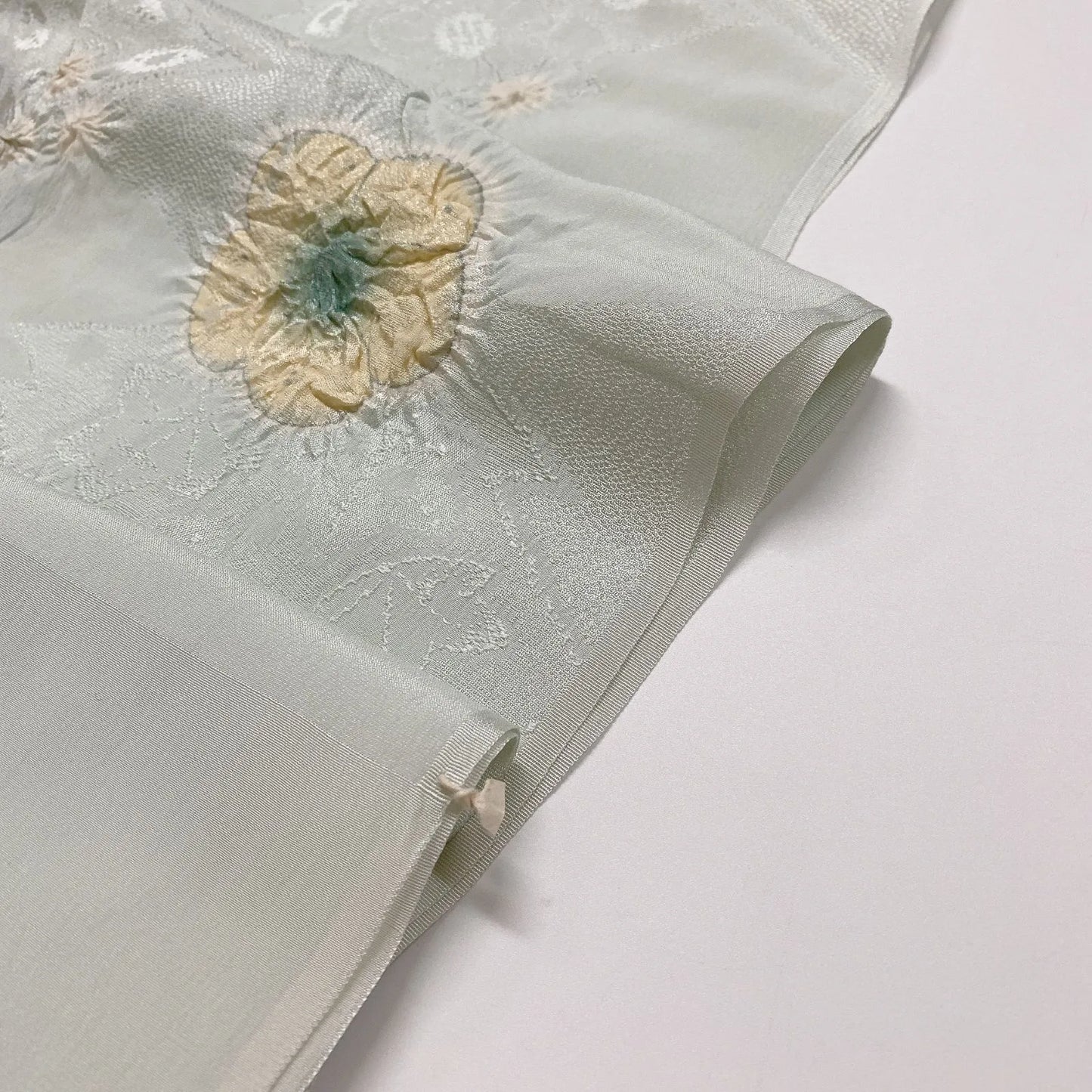 7666# Japanese Kimono Accessory Vintage Obiage and Obijime 2-piece Set Silk