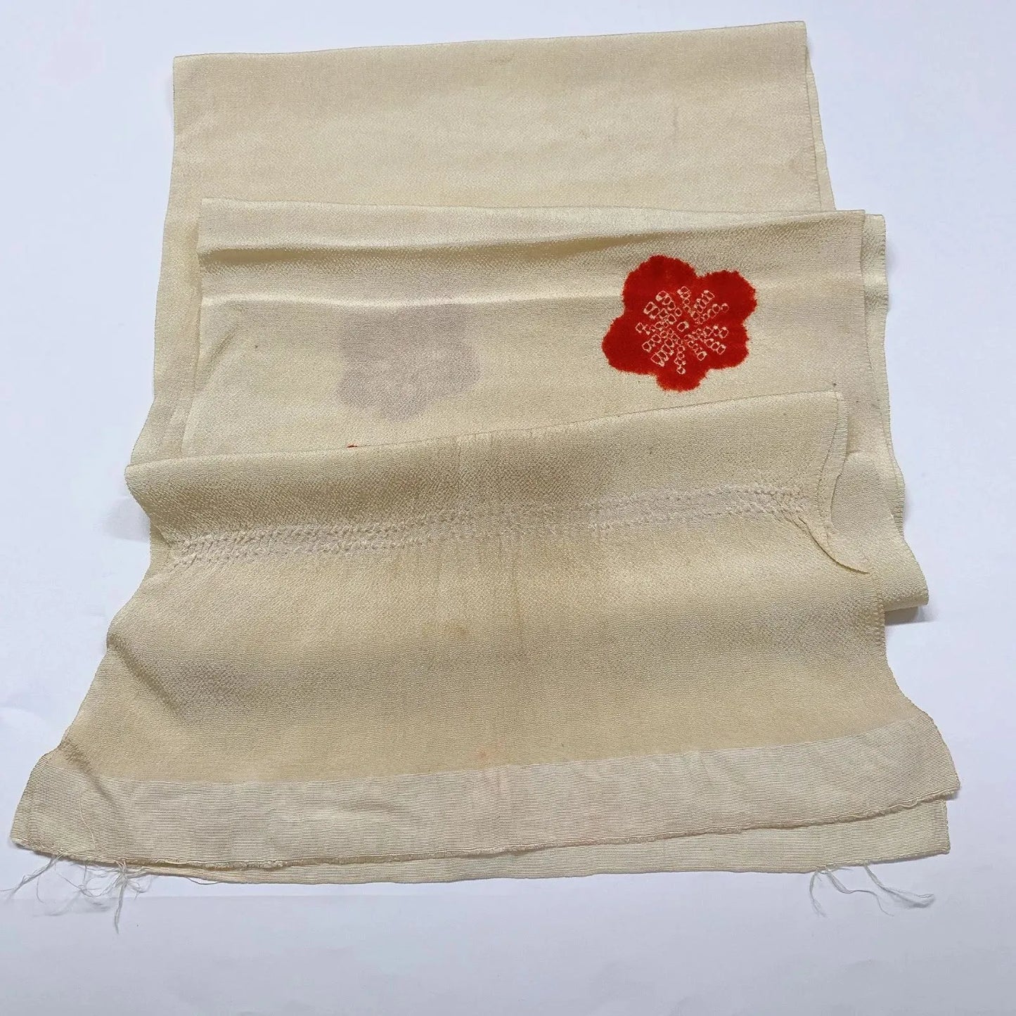 7663# Japanese Kimono Accessory Vintage Obiage and Obijime 2-piece Set Silk