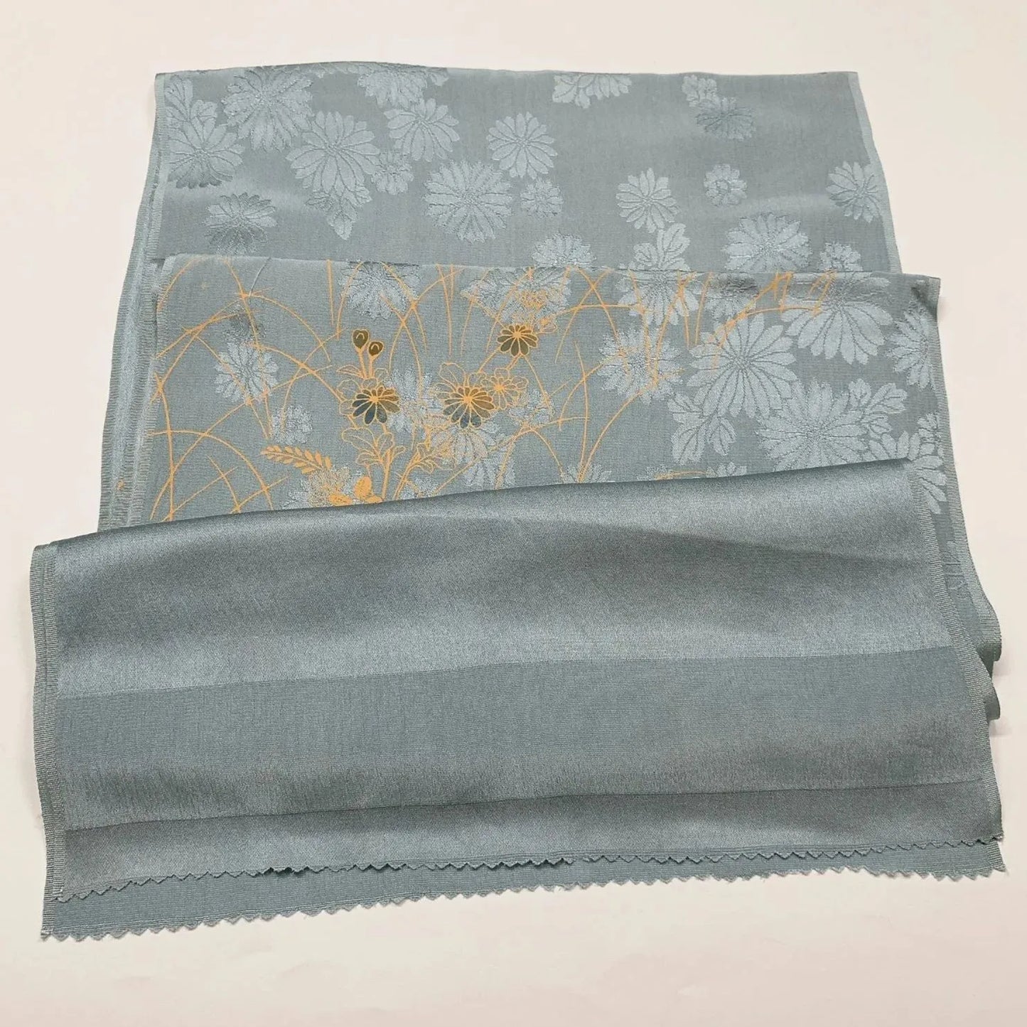 7664# Japanese Kimono Accessory Vintage Obiage and Obijime 2-piece Set Silk
