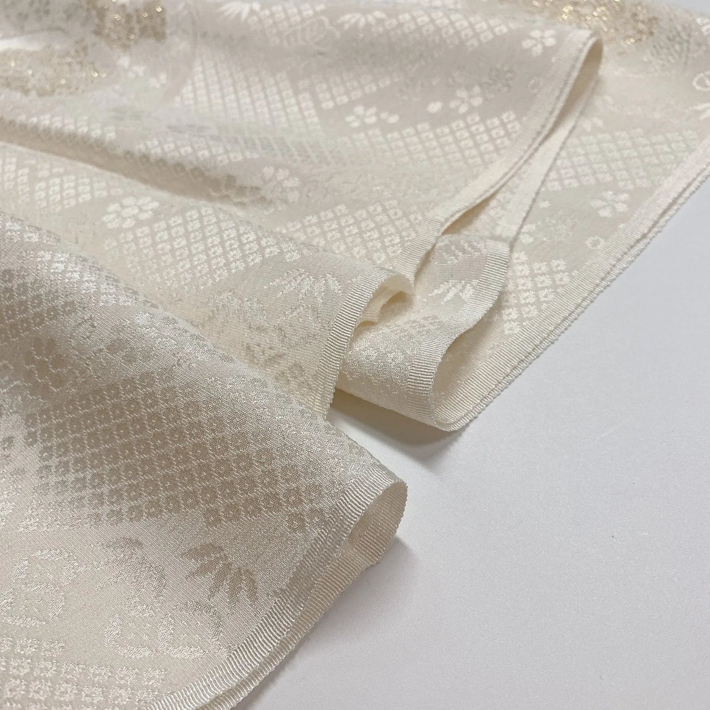 7679# Japanese Kimono Accessory Vintage Obiage and Obijime 2-piece Set Silk