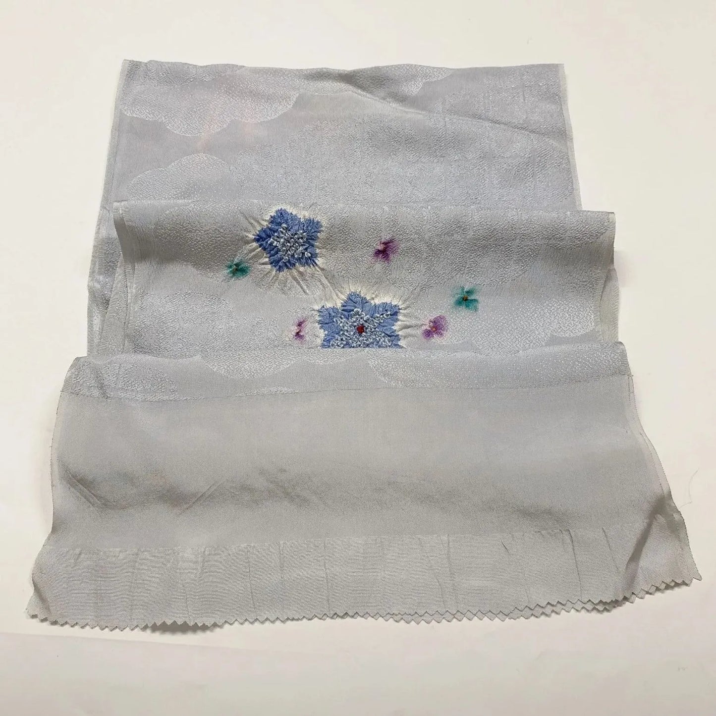 7669# Japanese Kimono Accessory Vintage Obiage and Obijime 2-piece Set Silk
