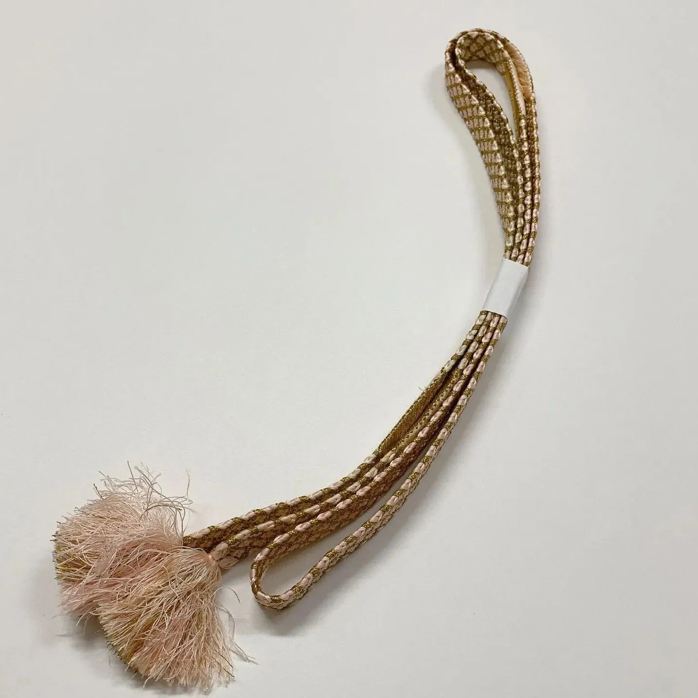 7676# Japanese Kimono Accessory Vintage Obiage and Obijime 2-piece Set Silk