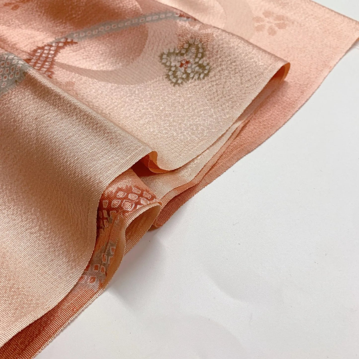 7690# Japanese Kimono Accessory Vintage Obiage and Obijime 2-piece Set Silk