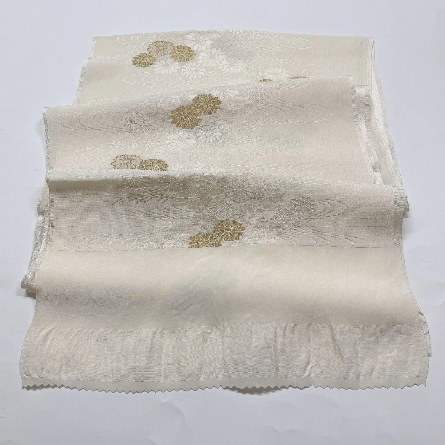 7695# Japanese Kimono Accessory Vintage Obiage and Obijime 2-piece Set Silk