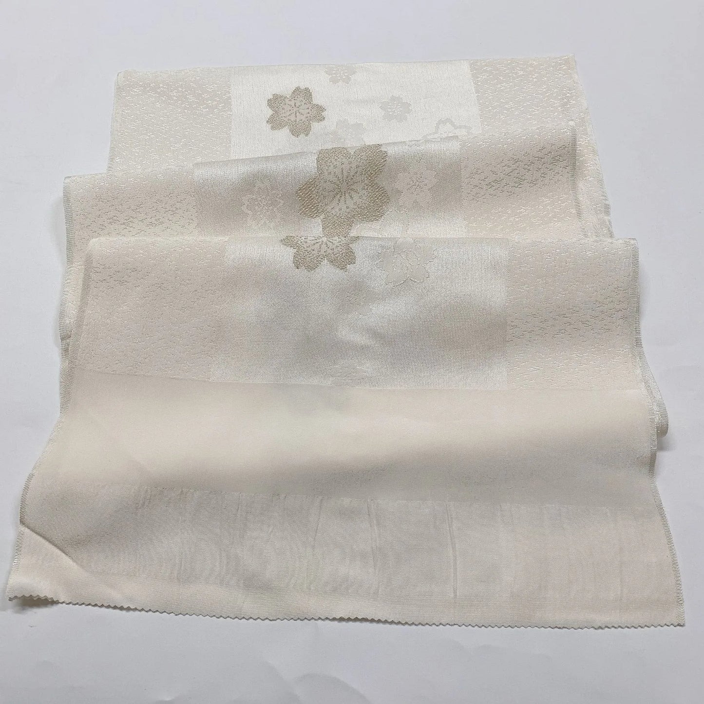 7696# Japanese Kimono Accessory Vintage Obiage and Obijime 2-piece Set Silk