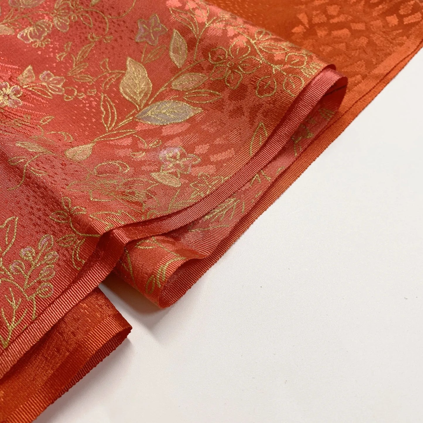 7697# Japanese Kimono Accessory Vintage Obiage and Obijime 2-piece Set Silk