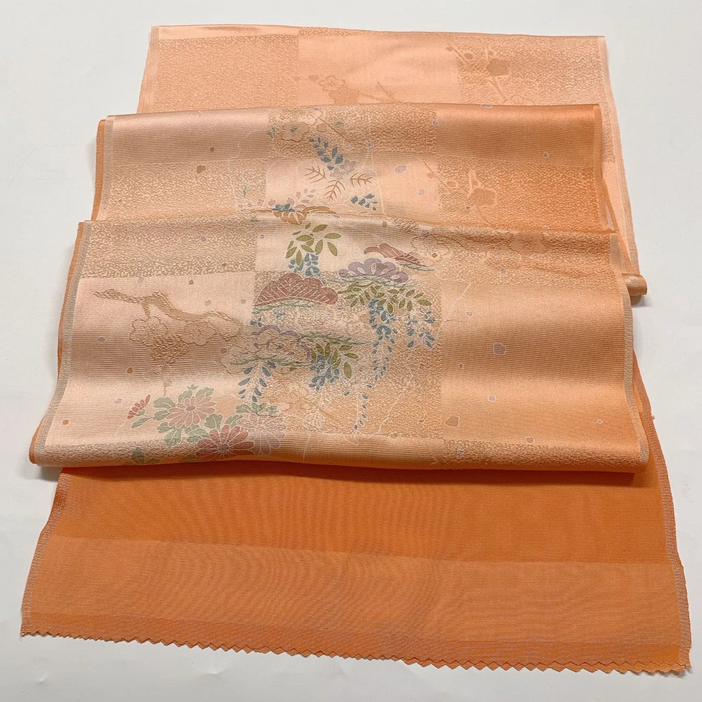 7701# Japanese Kimono Accessory Vintage Obiage and Obijime 2-piece Set Silk