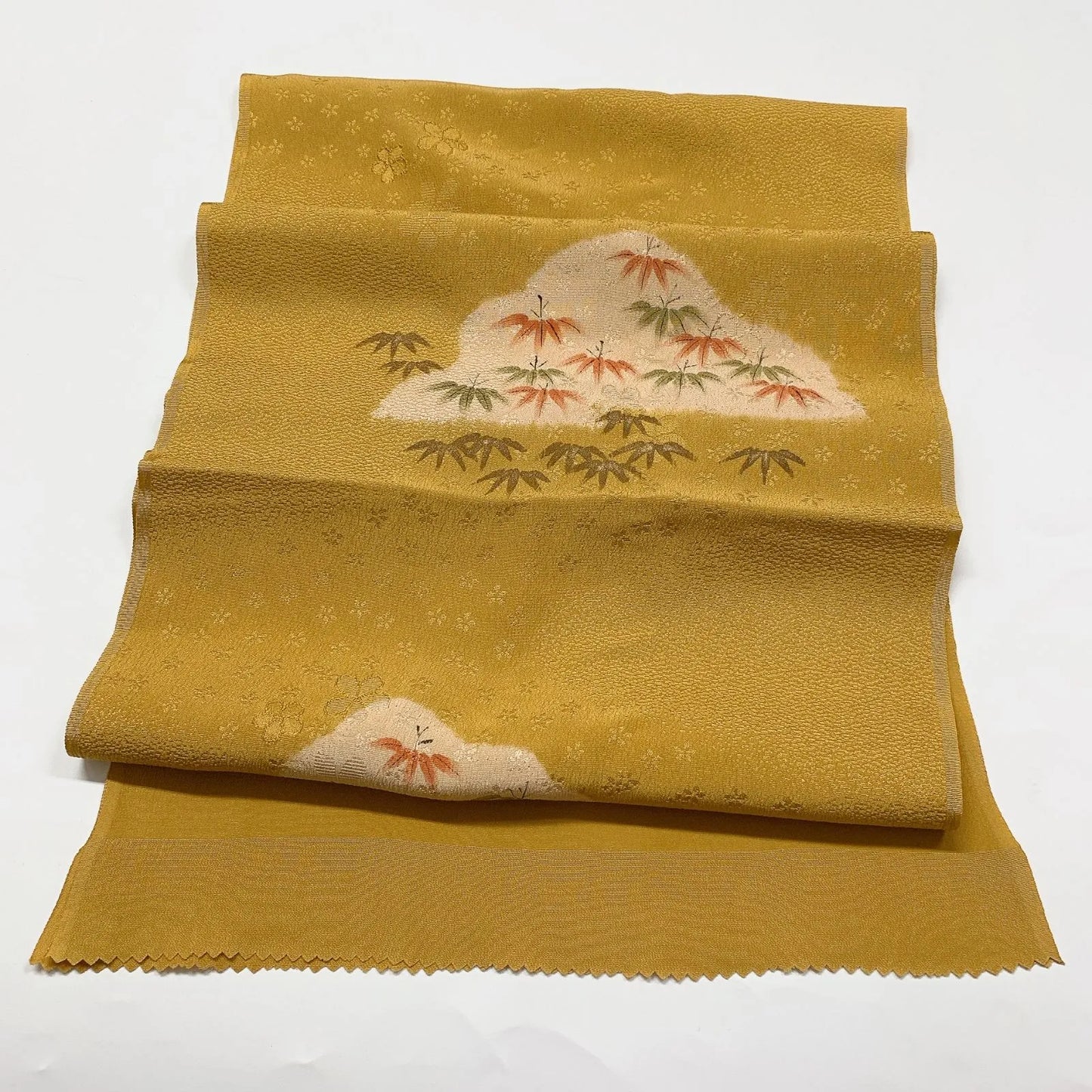 7702# Japanese Kimono Accessory Vintage Obiage and Obijime 2-piece Set Silk