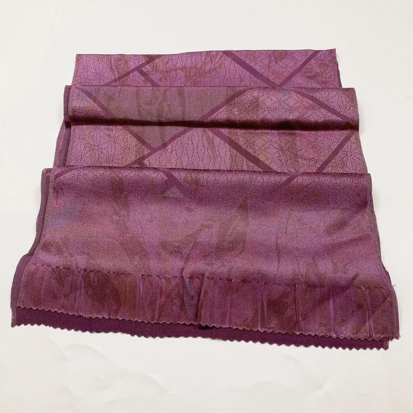 7704# Japanese Kimono Accessory Vintage Obiage and Obijime 2-piece Set Silk