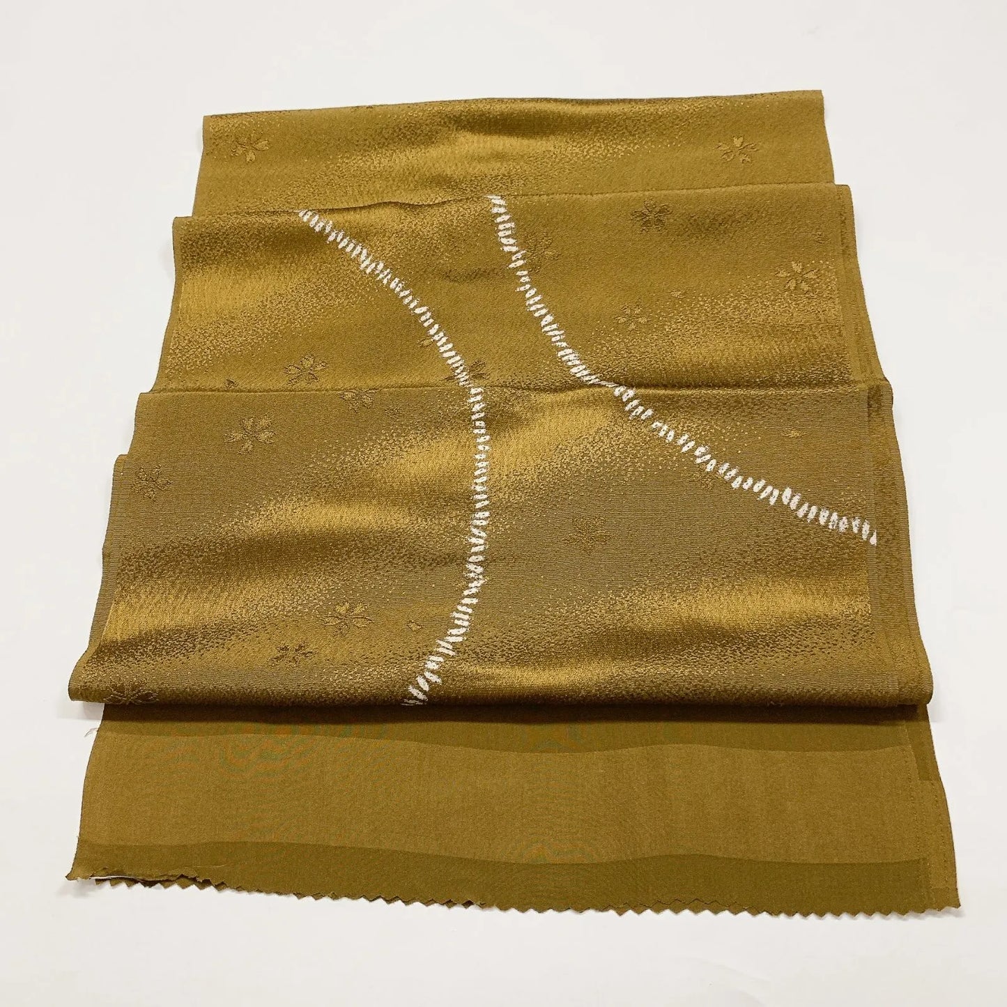 7713# Japanese Kimono Accessory Vintage Obiage and Obijime 2-piece Set Silk
