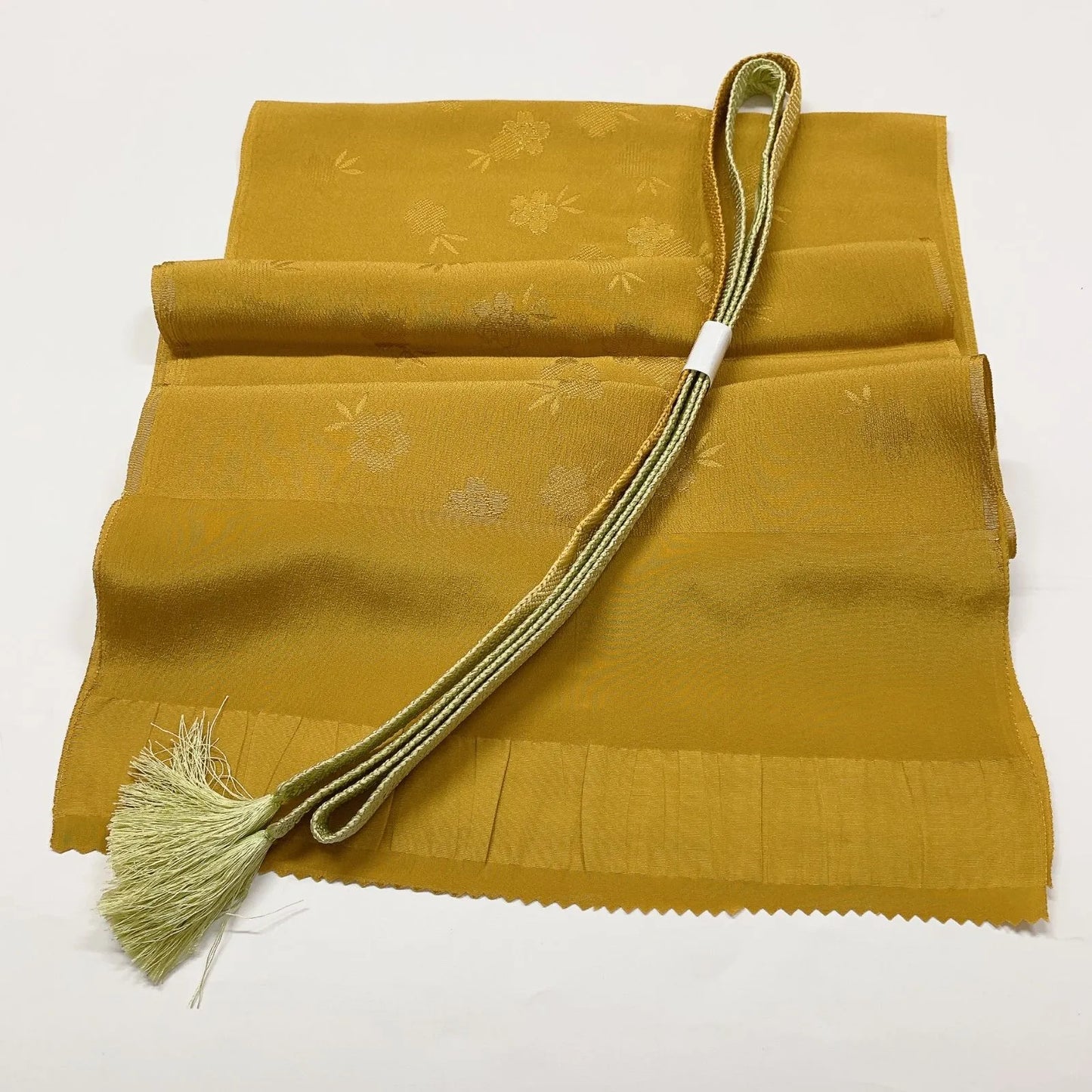 7719# Japanese Kimono Accessory Vintage Obiage and Obijime 2-piece Set Silk