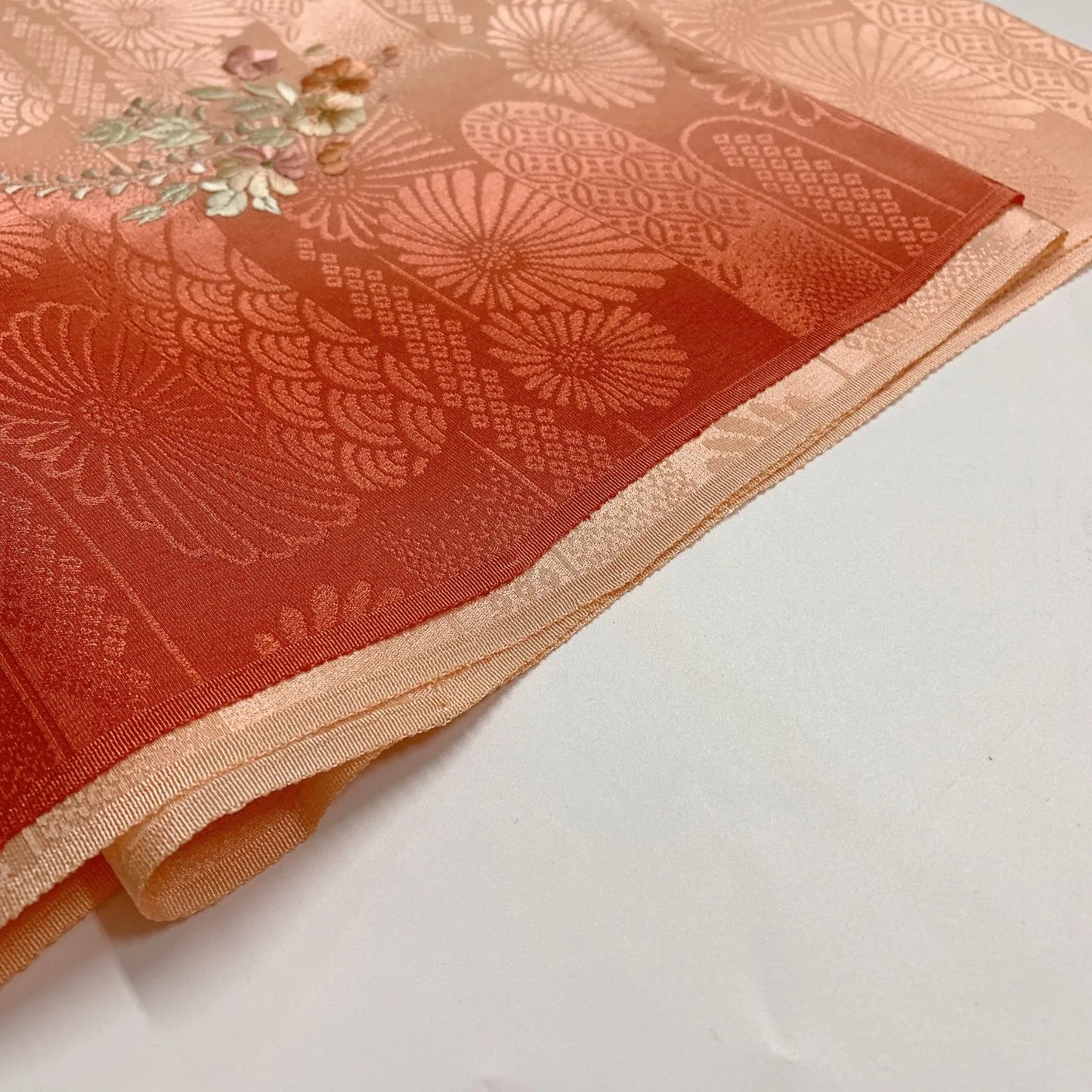 7727# Japanese Kimono Accessory Vintage Obiage and Obijime 2-piece Set Silk