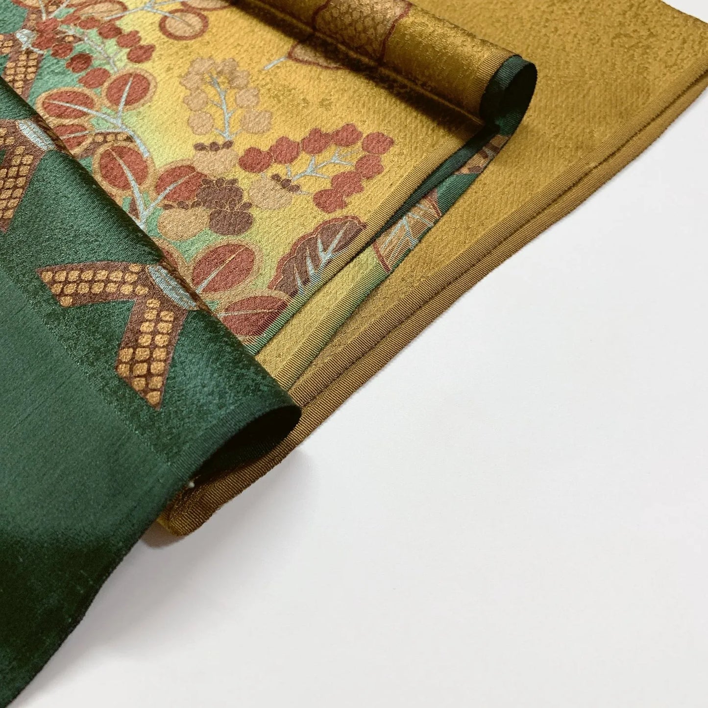 7730# Japanese Kimono Accessory Vintage Obiage and Obijime 2-piece Set Silk
